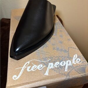 Free People Sleek Black Mules